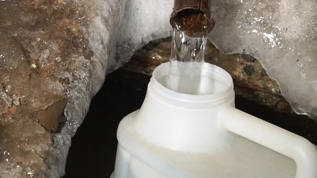 Clean water to drink. We collect water from an artesian source.