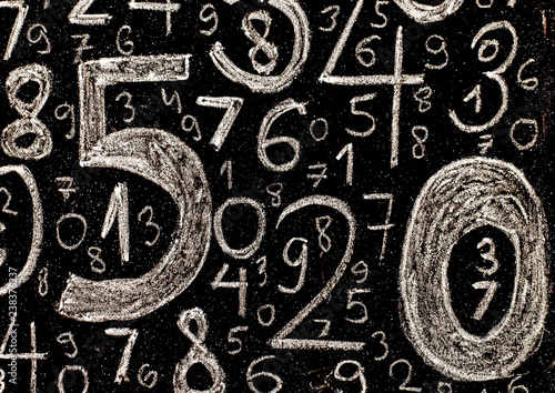 Background Of Numbers From Zero To Nine With Background Of Numbers From Zero To Nine With Texture Mathematics Concept