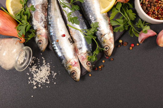fish, sardine with ingredient