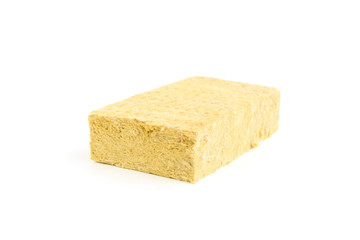 Mineral wool isolated on white background.