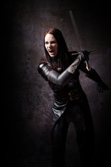 Portrait of a medieval warrior