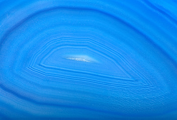 bright blue agate mineral slice macro