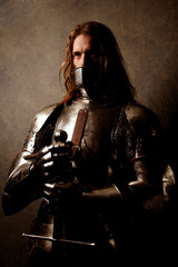 Portrait of a knight in armor