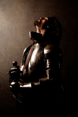 Obraz na płótnie Canvas Portrait of a knight in armor