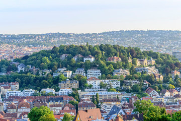 Blick auf die Karlshöhe in der Landeshauptstadt Stuttgart, Baden-Württemberg