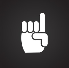 Pointer gesture icon on white background for graphic and web design, Modern simple vector sign. Internet concept. Trendy symbol for website design web button or mobile app