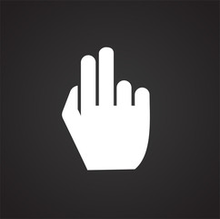 Two fingers gesture icon on white background for graphic and web design, Modern simple vector sign. Internet concept. Trendy symbol for website design web button or mobile app