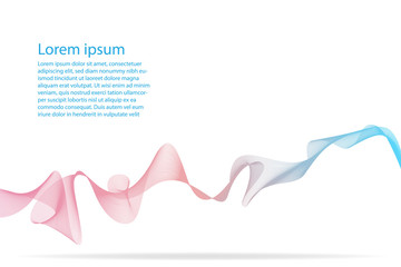 Colorful abstract wave lines isolated on white background. Web elements design in concept of modern technology.