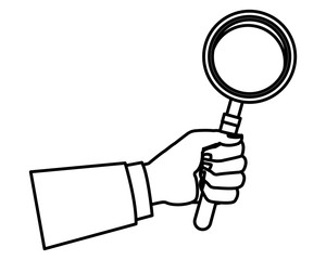 magnifying glass hand holding