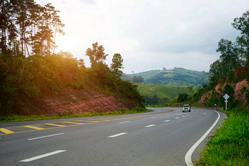 beautiful road green highway