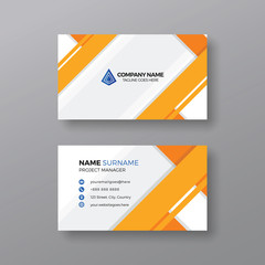 Fototapeta premium Stylish business card template with yellow details