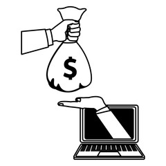 laptop financial icon