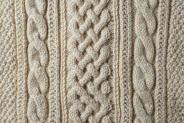 Close-up of warm winter sweater