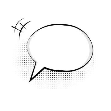 Speech bubble icon. Symbol of chat for web design or mobile app. Vector message sign.