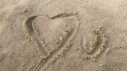 Love You im Sand