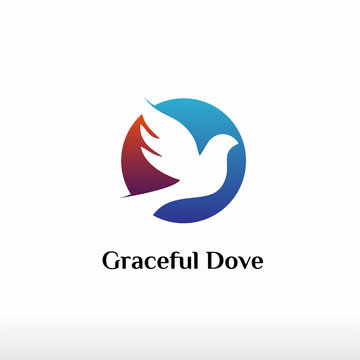 flying Dove Logo Template vector illustration