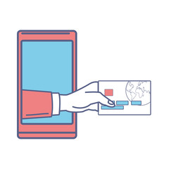 cellphone and bank card