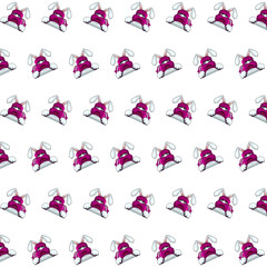 Fototapeta na wymiar Ninja rabbit - sticker pattern 10