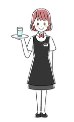 ウエイトレスのイラスト