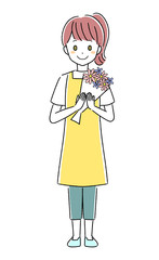 お花屋さんのイラスト