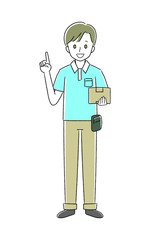 宅配業者のイラスト