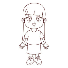 cute girl body cartoon