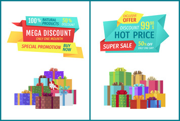 Special Offer Hot Price Set Vector Illustration