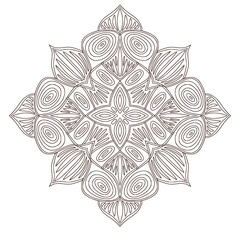 Ornamental Mandala. Tattoo art design. Carpet ornament pattern. Vector for adult coloring page. Interior mandala print.