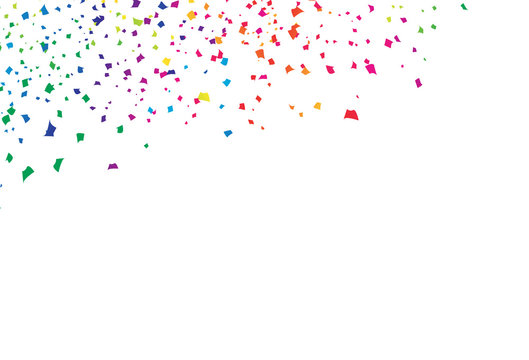 Falling Paper Confetti Festive Celebration Background Stock Vector (Royalty  Free) 1754760464