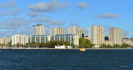 Modern residential area Merihaka, Helsinki. Finland