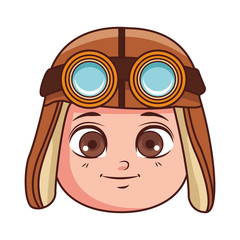 cute boy face cartoon