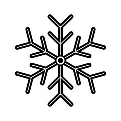one snowflake isolated on white,vector illustration