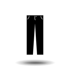 men's trousers, icon, vector illustration eps10