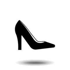 Women's shoe icon vector