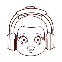 cute girl face cartoon