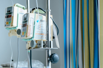 Close up of infusion pump in hospital,Medical Care