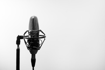 Studio Microphone isolated on a white background