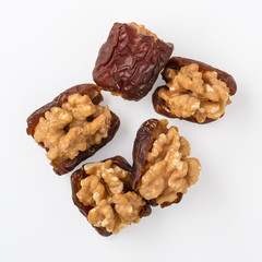 Walnuts with dried date fruit, healthy snack