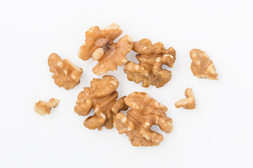 Walnuts isolated on white