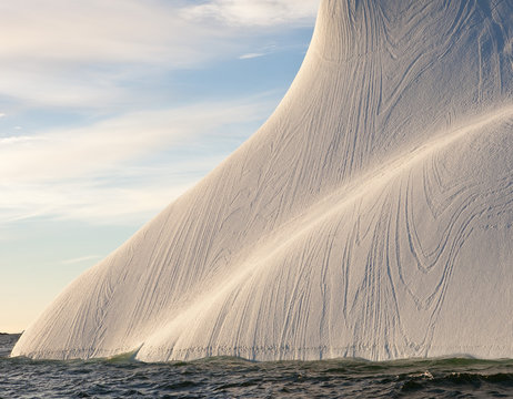 Iceberg snow patterns near Stonington Island Antartica