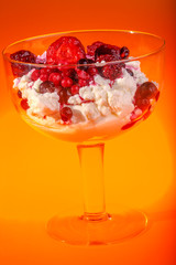 Quark mit Beeren Cocktail