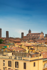 Obraz premium Bologna panoramic traditional architectural landscape, Italy