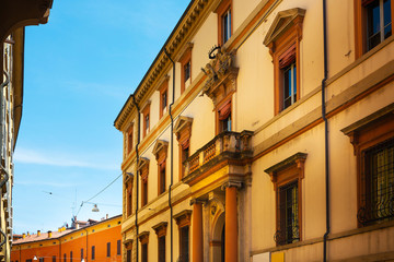 Fototapeta premium Street view of downtown Bologna, Italy