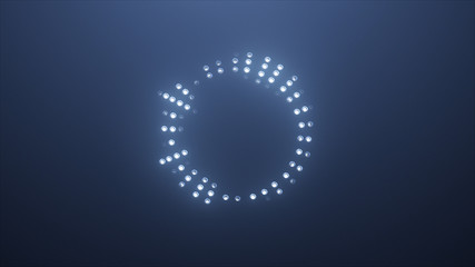 3d render Blue dj high-tech Led Equalizer