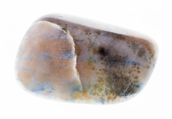 tumbled irnimite jasper gem stone on white