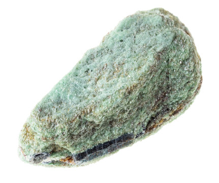 rough paragonite stone on white