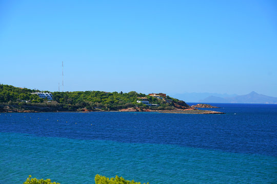 Turquoise sea at Voula, Athen