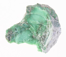 raw variscite stone on white