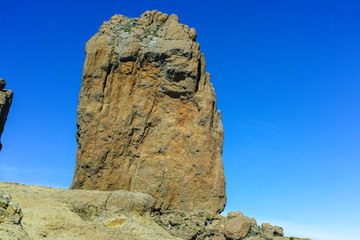 Mountains landscape with Roque Nublo on Gran Canaria island, Canary, Spain