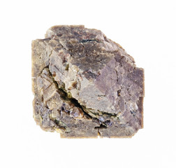 raw crystalline zircon stone on white